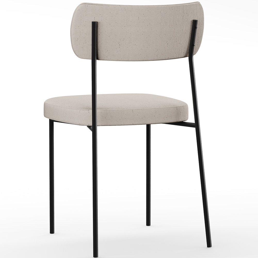 Cadeira Decorativa Estofada Para Sala De Jantar Melina L02 Linho Cru - Lyam Decor