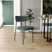 Cadeira Decorativa Estofada Para Sala De Jantar Melina L02 Linho Verde - Lyam Decor
