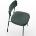 Cadeira Decorativa Estofada Para Sala De Jantar Melina L02 Linho Verde - Lyam Decor