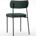 Cadeira Decorativa Estofada Para Sala De Jantar Melina L02 Linho Verde - Lyam Decor