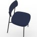 Cadeira Decorativa Estofada Para Sala De Jantar Melina L02 Suede Azul Marinho - Lyam Decor
