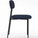 Cadeira Decorativa Estofada Para Sala De Jantar Melina L02 Suede Azul Marinho - Lyam Decor
