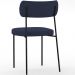 Cadeira Decorativa Estofada Para Sala De Jantar Melina L02 Suede Azul Marinho - Lyam Decor