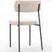 Cadeira Decorativa Estofada Para Sala De Jantar Melina L02 Suede Bege - Lyam Decor