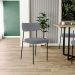 Cadeira Decorativa Estofada Para Sala De Jantar Melina L02 Suede Cinza - Lyam Decor