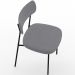 Cadeira Decorativa Estofada Para Sala De Jantar Melina L02 Suede Cinza - Lyam Decor