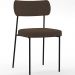 Cadeira Decorativa Estofada Para Sala De Jantar Melina L02 Suede Marrom - Lyam Decor