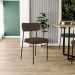 Cadeira Decorativa Estofada Para Sala De Jantar Melina L02 Suede Marrom - Lyam Decor