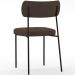 Cadeira Decorativa Estofada Para Sala De Jantar Melina L02 Suede Marrom - Lyam Decor
