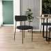 Cadeira Decorativa Estofada Para Sala De Jantar Melina L02 Suede Preto - Lyam Decor
