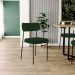 Cadeira Decorativa Estofada Para Sala De Jantar Melina L02 Suede Verde Musgo - Lyam Decor