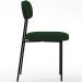 Cadeira Decorativa Estofada Para Sala De Jantar Melina L02 Suede Verde Musgo - Lyam Decor