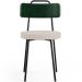 Cadeira Decorativa Estofada Para Sala de Jantar Barcelona L02 Facto Verde Musgo Linho Bege - Lyam
