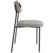 Cadeira Decorativa Estofada Para Sala de Jantar Melina F01 Linho Cinza Corano Preto - Lyam Decor