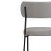 Cadeira Decorativa Estofada Para Sala de Jantar Melina F01 Linho Cinza Corano Preto - Lyam Decor