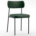 Cadeira Decorativa Estofada Para Sala de Jantar Melina L02 Couríssimo Verde Musgo - Lyam Decor