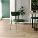 Cadeira Decorativa Estofada Para Sala de Jantar Melina L02 Couríssimo Verde Musgo - Lyam Decor