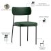 Cadeira Decorativa Estofada Para Sala de Jantar Melina L02 Couríssimo Verde Musgo - Lyam Decor