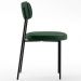 Cadeira Decorativa Estofada Para Sala de Jantar Melina L02 Couríssimo Verde Musgo - Lyam Decor