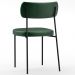 Cadeira Decorativa Estofada Para Sala de Jantar Melina L02 Couríssimo Verde Musgo - Lyam Decor