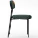 Cadeira Decorativa Estofada Para Sala de Jantar Melina L02 Linho  verde Couríssimo Whisky - Lyam Decor