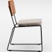 Cadeira Decorativa Estofada Sala De Jantar Allana L02 Couríssimo Camel Linho Cru - Lyam Decor