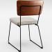 Cadeira Decorativa Estofada Sala De Jantar Allana L02 Couríssimo Camel Linho Cru - Lyam Decor