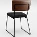 Cadeira Decorativa Estofada Sala De Jantar Allana L02 Couríssimo Marrom Linho Chumbo - Lyam Decor