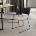 Cadeira Decorativa Estofada Sala De Jantar Allana L02 Couríssimo Preto Linho Cru - Lyam Decor