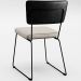 Cadeira Decorativa Estofada Sala De Jantar Allana L02 Couríssimo Preto Linho Cru - Lyam Decor