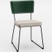 Cadeira Decorativa Estofada Sala De Jantar Allana L02 Facto Verde Musgo Linho Cru - Lyam Decor