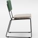 Cadeira Decorativa Estofada Sala De Jantar Allana L02 Facto Verde Musgo Linho Cru - Lyam Decor