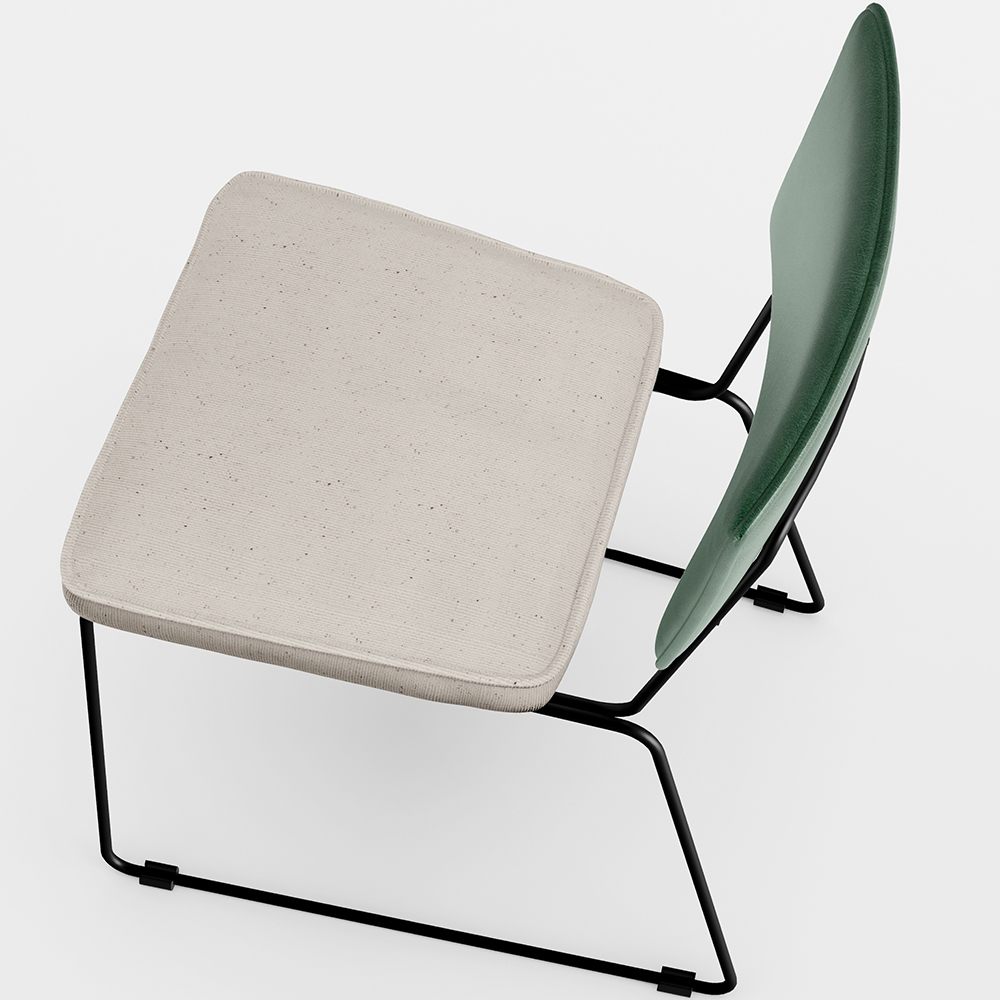 Cadeira Decorativa Estofada Sala De Jantar Allana L02 Facto Verde Musgo Linho Cru - Lyam Decor