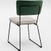 Cadeira Decorativa Estofada Sala De Jantar Allana L02 Facto Verde Musgo Linho Cru - Lyam Decor