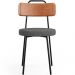 Cadeira Decorativa Estofada Sala De Jantar Barcelona L02 Couríssimo Camel Linho Cinza Escuro - Lyam