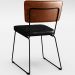 Cadeira Decorativa Estofada Sala Jantar Allana L02 Couríssimo Camel Couríssimo Preto - Lyam Decor