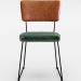 Cadeira Decorativa Estofada Sala Jantar Allana L02 Couríssimo Camel Facto Verde Musgo - Lyam Decor
