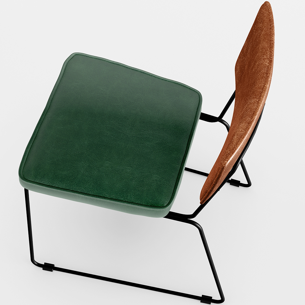 Cadeira Decorativa Estofada Sala Jantar Allana L02 Couríssimo Camel Facto Verde Musgo - Lyam Decor