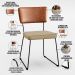 Cadeira Decorativa Estofada Sala Jantar Allana L02 Couríssimo Camel Linho Bege Escuro - Lyam Decor
