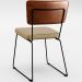 Cadeira Decorativa Estofada Sala Jantar Allana L02 Couríssimo Camel Linho Bege Escuro - Lyam Decor