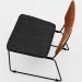 Cadeira Decorativa Estofada Sala Jantar Allana L02 Couríssimo Camel Linho Chumbo - Lyam Decor