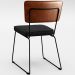 Cadeira Decorativa Estofada Sala Jantar Allana L02 Couríssimo Camel Linho Chumbo - Lyam Decor