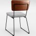 Cadeira Decorativa Estofada Sala Jantar Allana L02 Couríssimo Camel Linho Cinza - Lyam Decor