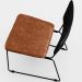 Cadeira Decorativa Estofada Sala Jantar Allana L02 Couríssimo Preto Couríssimo Camel - Lyam Decor