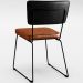 Cadeira Decorativa Estofada Sala Jantar Allana L02 Couríssimo Preto Couríssimo Camel - Lyam Decor
