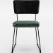 Cadeira Decorativa Estofada Sala Jantar Allana L02 Couríssimo Preto Facto Verde Musgo - Lyam Decor