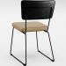 Cadeira Decorativa Estofada Sala Jantar Allana L02 Couríssimo Preto Linho Bege Escuro - Lyam Decor