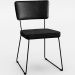 Cadeira Decorativa Estofada Sala Jantar Allana L02 Couríssimo Preto Linho Chumbo - Lyam Decor