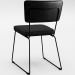 Cadeira Decorativa Estofada Sala Jantar Allana L02 Couríssimo Preto Linho Chumbo - Lyam Decor