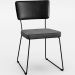 Cadeira Decorativa Estofada Sala Jantar Allana L02 Couríssimo Preto Linho Cinza Escuro - Lyam Decor